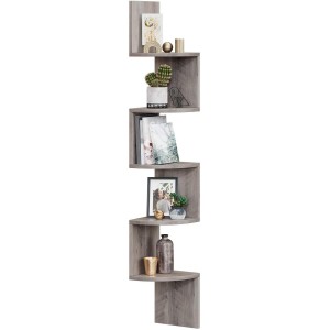 Estantería de pared LINSDAY, Diseño Moderno, en Madera color Negro