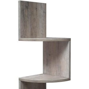 Estantería de pared LINSDAY, Diseño Moderno, en Madera color Negro