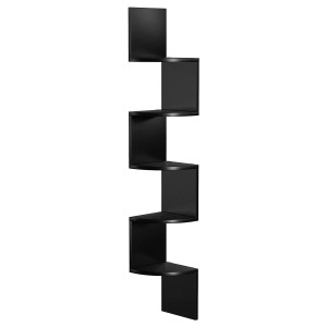 Estantería de pared LINSDAY, Diseño Moderno, en Madera color Negro
