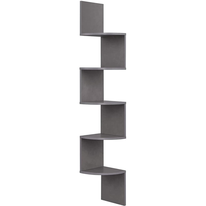 Estantería de pared LINSDAY, Diseño Moderno, en Madera color Negro