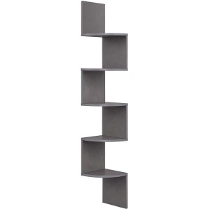 Estantería de pared LINSDAY, Diseño Moderno, en Madera color Negro