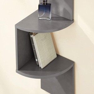 Estantería de pared LINSDAY, Diseño Moderno, en Madera color Negro
