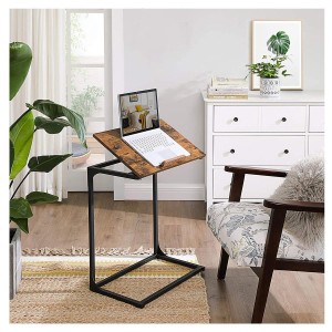 Mesa de escritorio plegable LINED, diseño moderno e industrial, en Metal y Madera color marrón