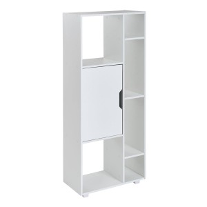 Estantería de diseño DREW, Estilo único, en Madera color Blanco