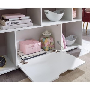 Estantería de diseño DREW, Estilo único, en Madera color Blanco