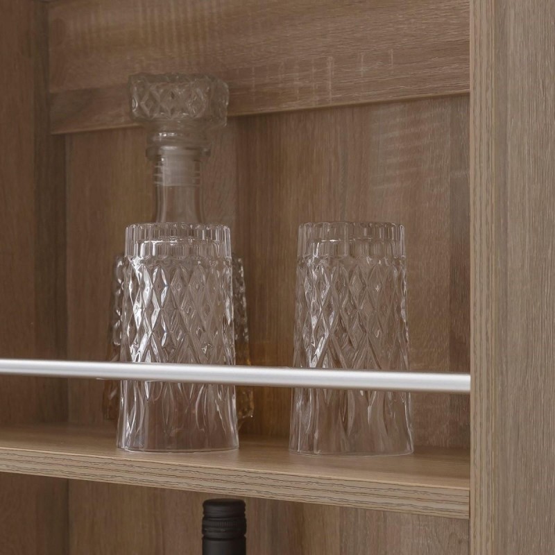 Mesa de Oficina con estantes YOLI, Diseño moderno, en madera color blanco