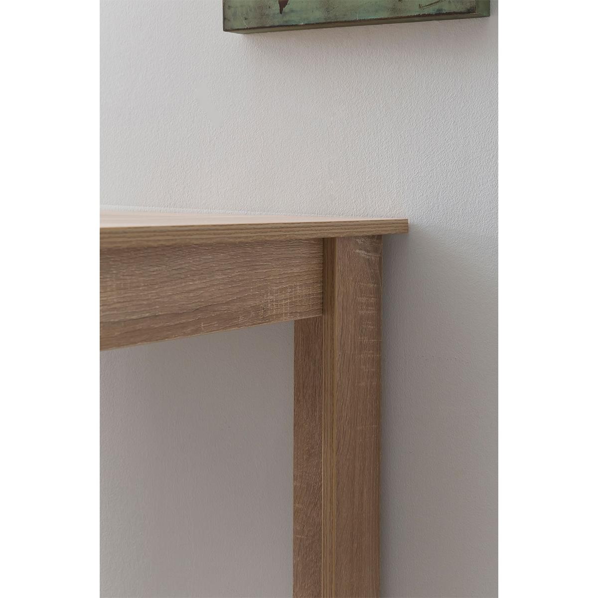 Mesa de Oficina YOLI, 120x60x107,5 cm, con Estantes, en Madera color Blanco