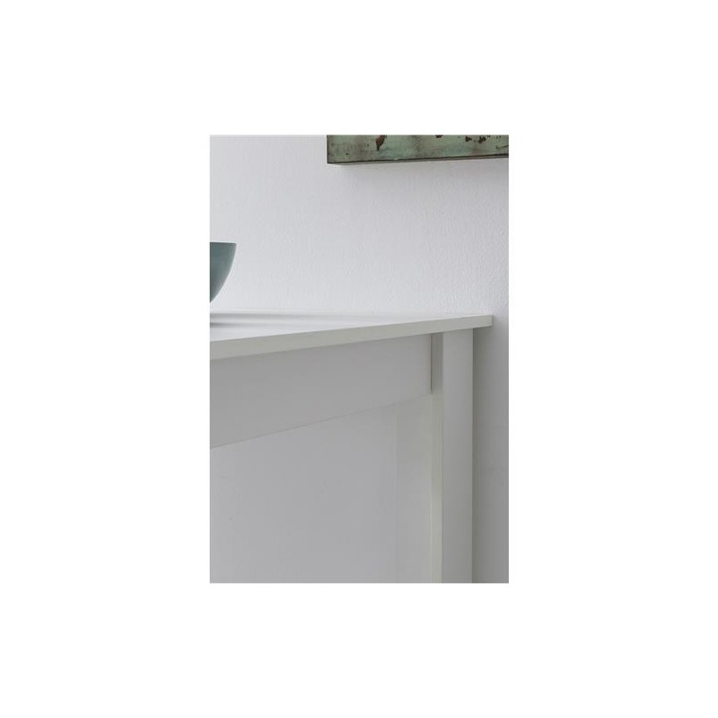 Mesa de Oficina con estantes YOLI, Diseño moderno, en madera color blanco
