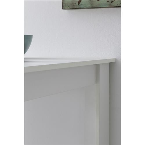 Mesa de Oficina YOLI, 120x60x107,5 cm, con Estantes, en Madera color Blanco