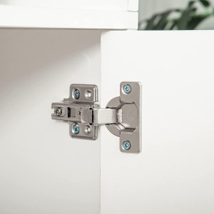 Estantería con Armario CLARA, Diseño Moderno, en Madera color Blanco