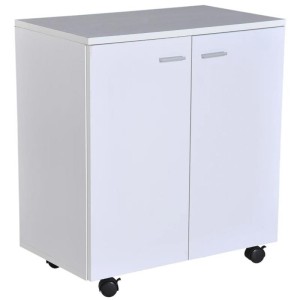 Armario auxiliar con Ruedas ORLEANS en Madera color Blanco