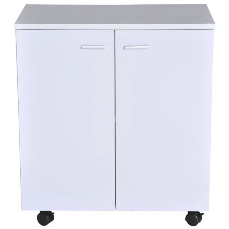 Armario auxiliar con Ruedas ORLEANS en Madera color Blanco