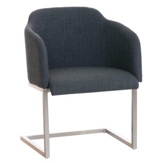 Sillón de Diseño TOKIO Tela, Estrucutura en Acero, en Tejido Blanco