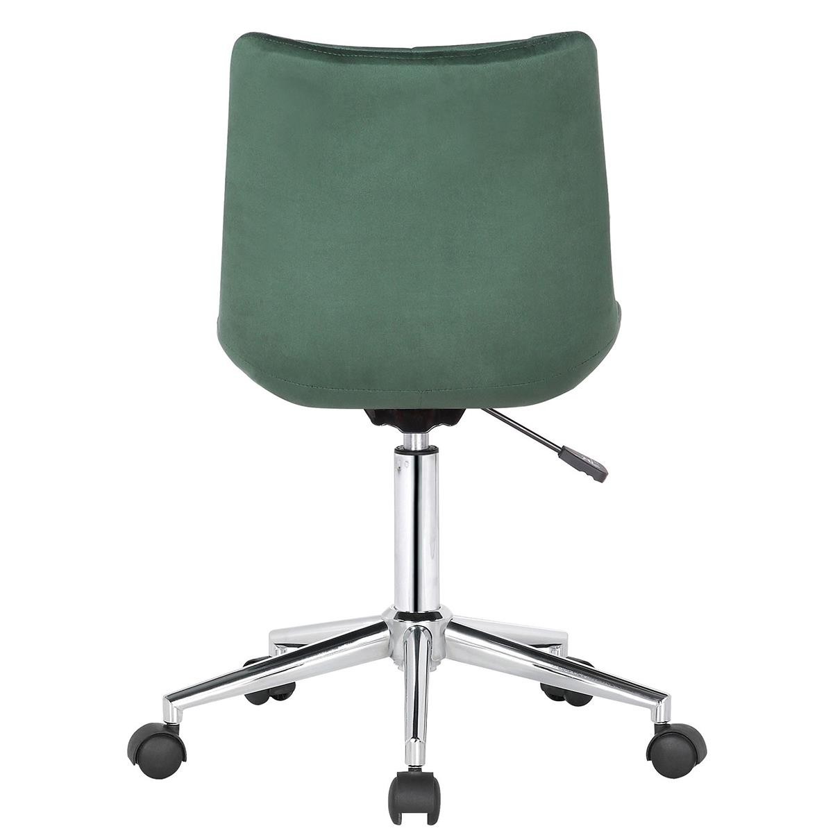 Silla de Oficina SAMMY, Exclusivo Diseño, Base Metálica, en Terciopelo color Negro
