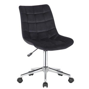 Silla de Oficina SAMMY en Terciopelo color Negro