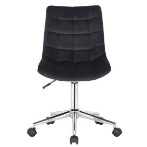 Silla de Oficina SAMMY en Terciopelo color Negro