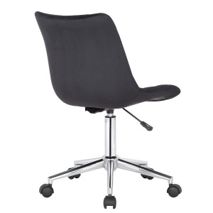 Silla de Oficina SAMMY en Terciopelo color Negro