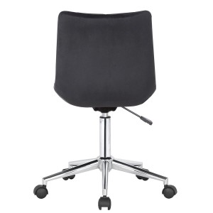 Silla de Oficina SAMMY en Terciopelo color Negro