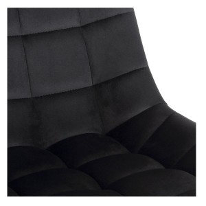 Silla de Oficina SAMMY en Terciopelo color Negro