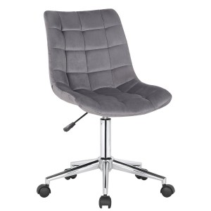 Silla de Oficina SAMMY en Terciopelo color Negro