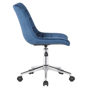 Silla de Oficina SAMMY en Terciopelo color Negro