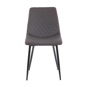 Lote de 4 Sillas de Confidente GALLES en Tela color Negro