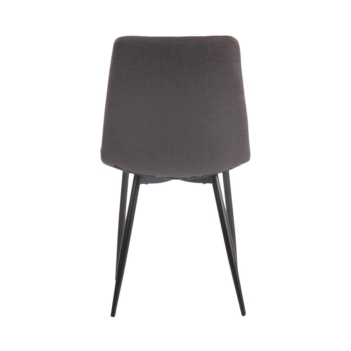 Lote de 4 Sillas de Confidente GALLES, Estructura Metálica, en Tela color Negro