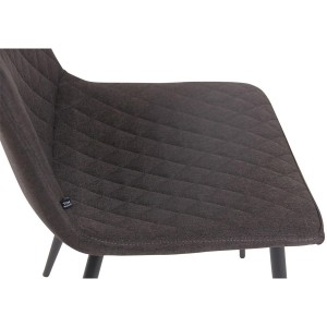 Lote de 4 Sillas de Confidente GALLES en Tela color Negro