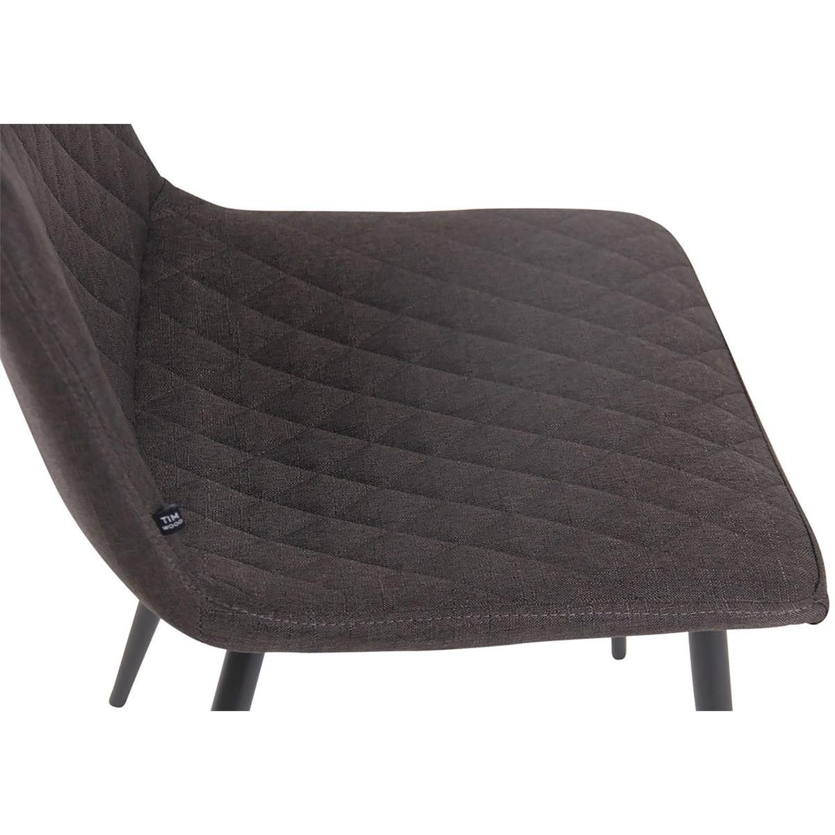 Lote de 4 Sillas de Confidente GALLES, Estructura Metálica, en Tela color Negro