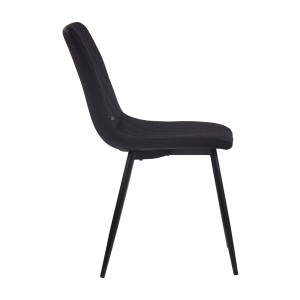 Lote de 4 Sillas de Confidente GALLES en Tela color Negro