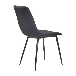 Lote de 4 Sillas de Confidente GALLES en Tela color Negro