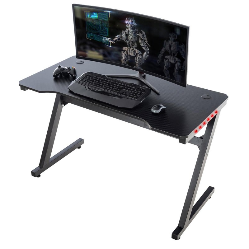 Mesa Gaming LUISY, 120x77x60 cm, color Negro