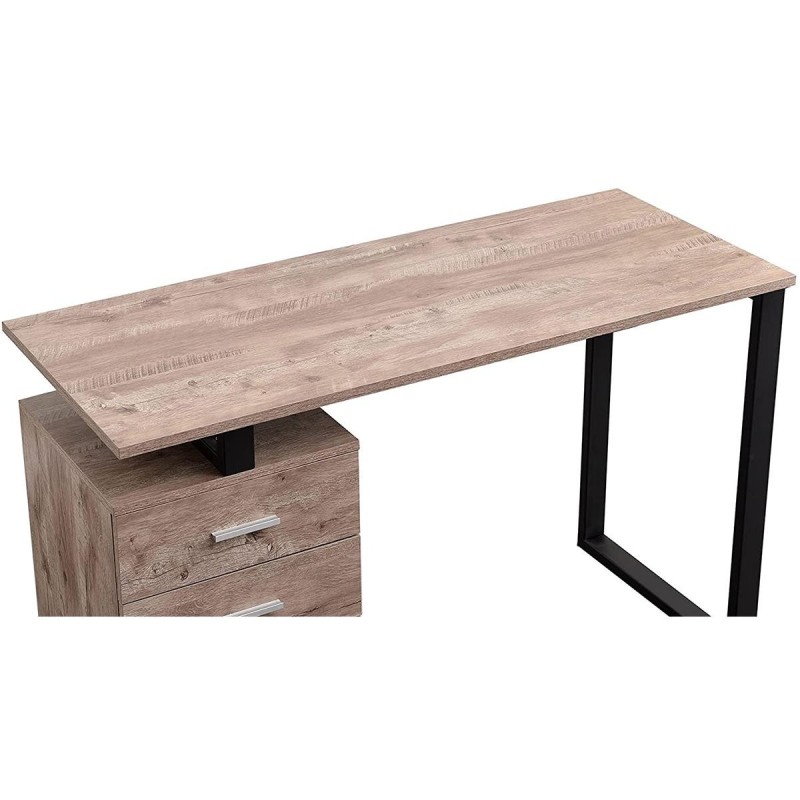 Mesa para Ordenador PERTH en Metal y Madera color Roble