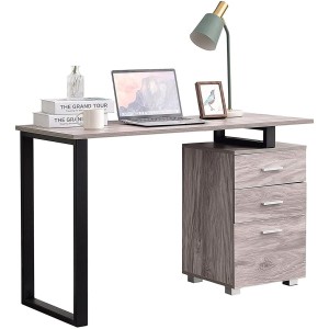 Mesa para Ordenador PERTH en Metal y Madera color Roble