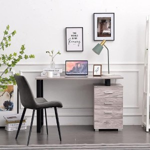 Mesa para Ordenador PERTH en Metal y Madera color Roble