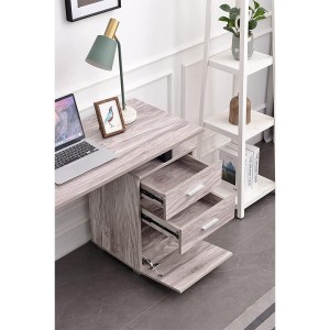 Mesa para Ordenador PERTH en Metal y Madera color Roble