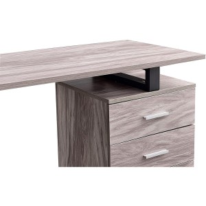 Mesa para Ordenador PERTH en Metal y Madera color Roble