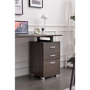 Mesa para Ordenador PERTH en Metal y Madera color Roble