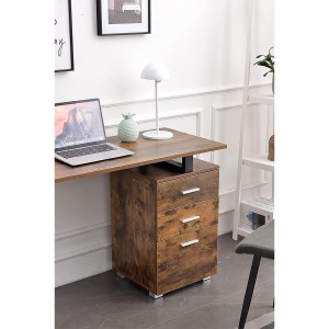Mesa para Ordenador PERTH en Metal y Madera color Roble