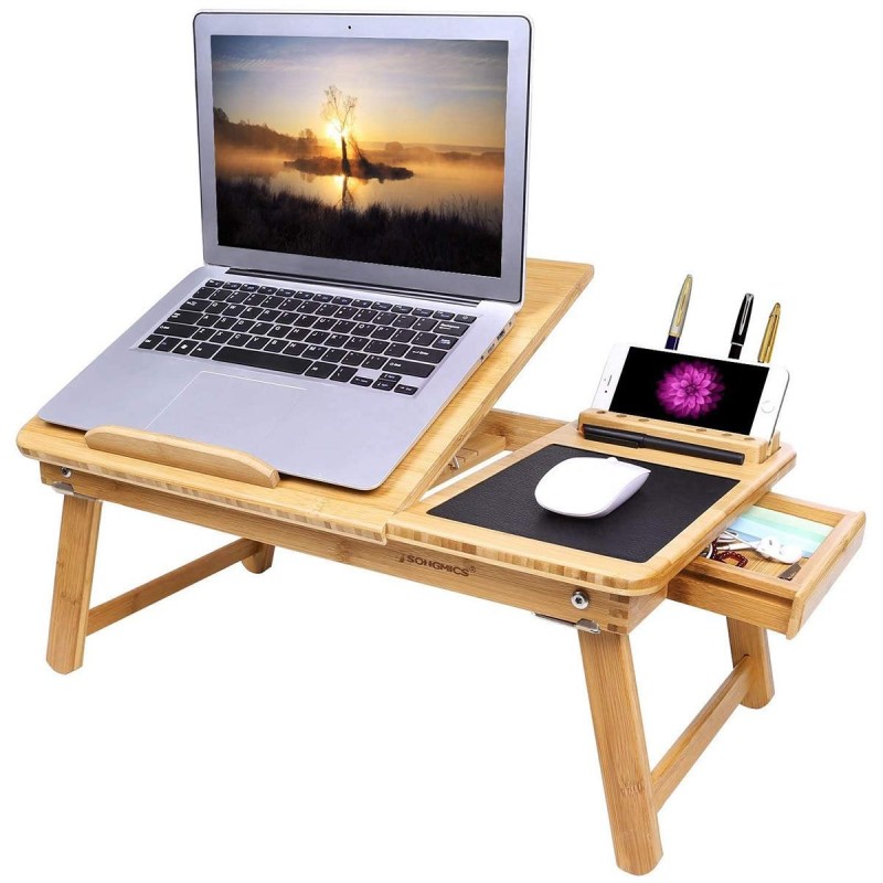 Mesa Auxiliar para Ordenador Portátil FOREST, en Madera de Bambú