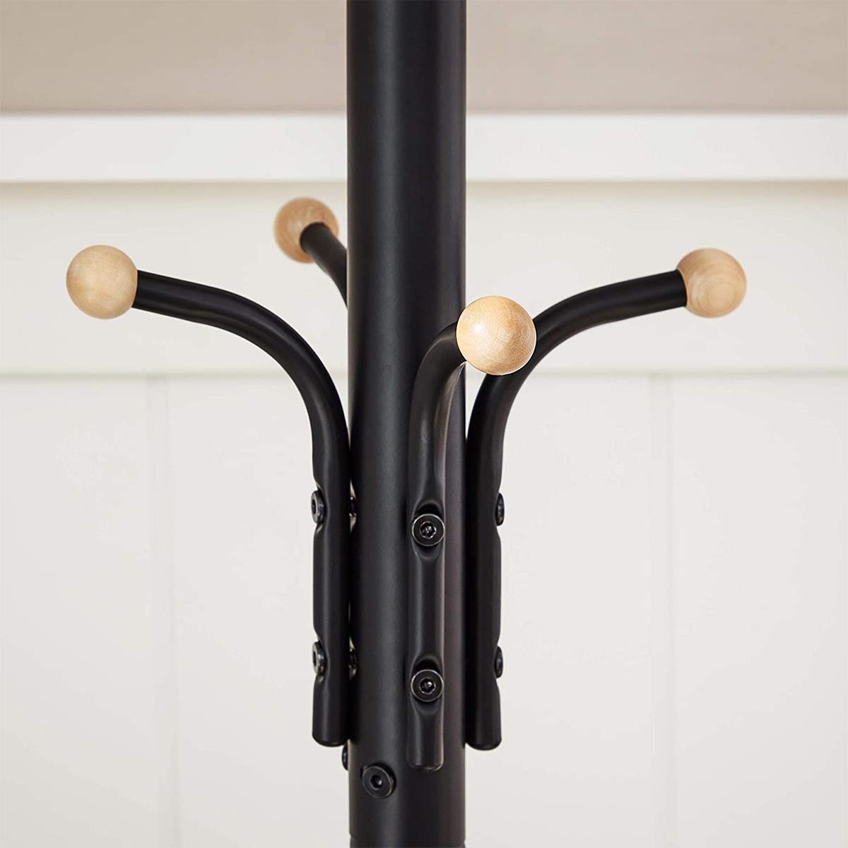 Perchero LOTTY, 44x44x182 cm, 12 Ganchos, en Metal color Negro