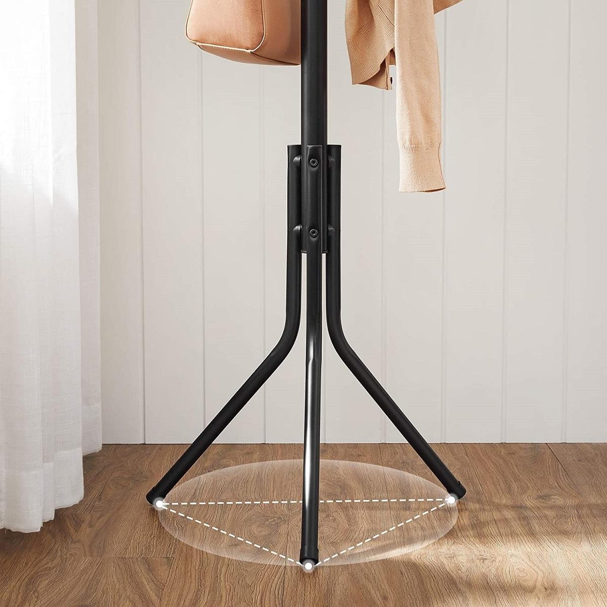 Perchero LOTTY, 44x44x182 cm, 12 Ganchos, en Metal color Negro