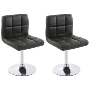 Lote de 2 unidades de la Silla de Confidente VERDI, en Piel en color Negro