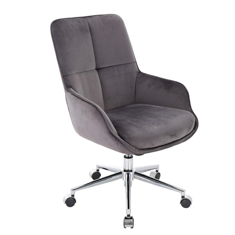 Silla de Oficina NIGEL en Terciopelo color Negro