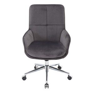 Silla de Oficina NIGEL en Terciopelo color Negro
