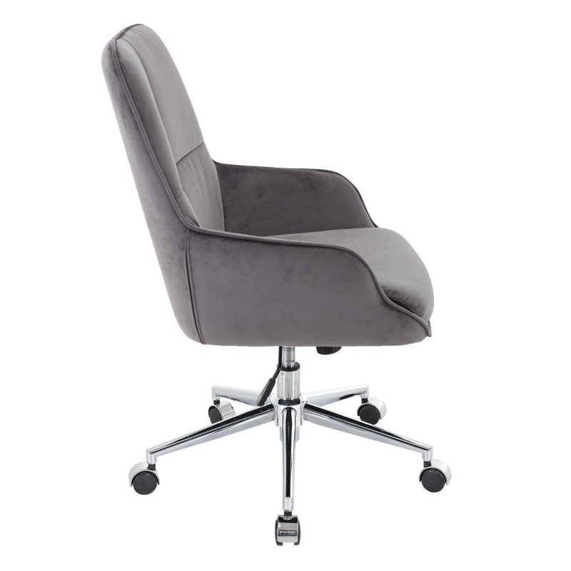 Silla de Oficina NIGEL en Terciopelo color Negro