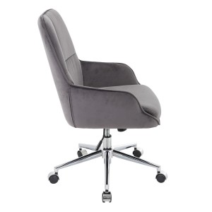 Silla de Oficina NIGEL en Terciopelo color Negro