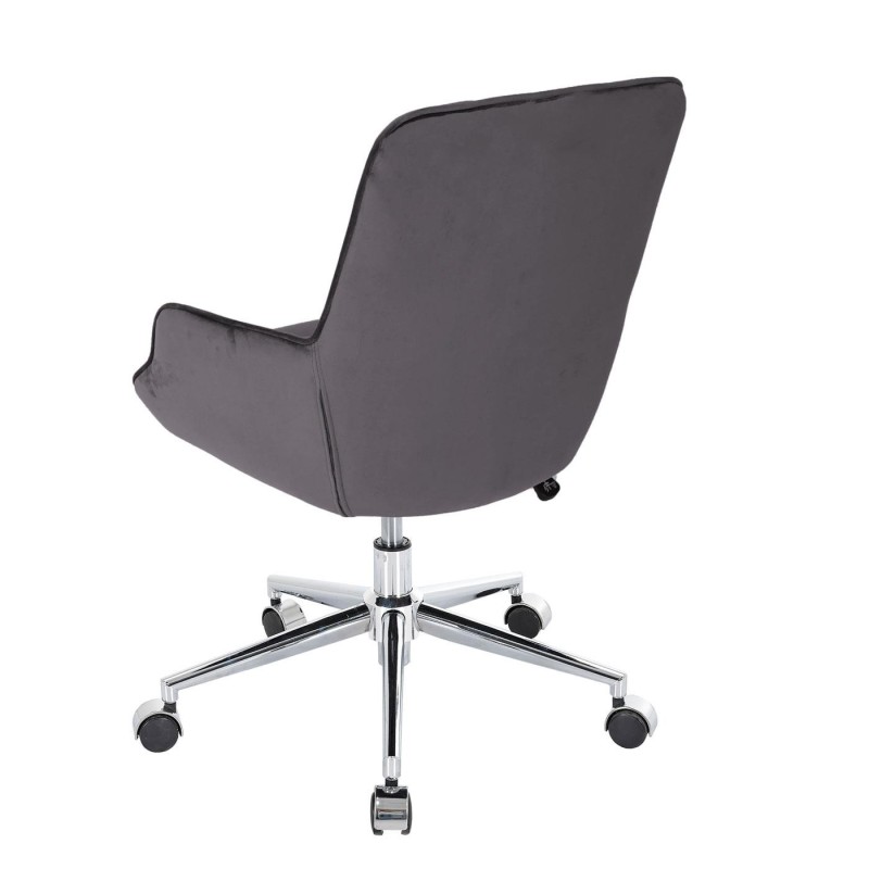Silla de Oficina NIGEL en Terciopelo color Negro