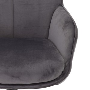 Silla de Oficina NIGEL en Terciopelo color Negro