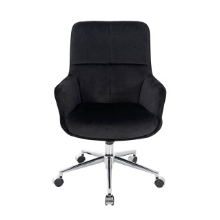 Silla de Oficina NIGEL en Terciopelo color Negro 2